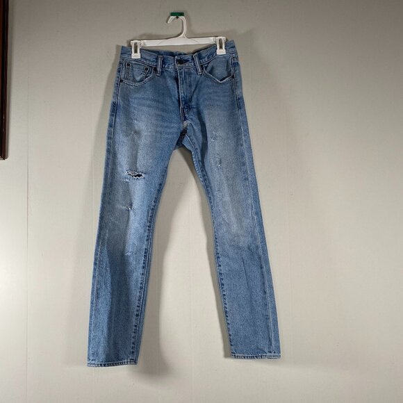 Levi's 505 C Japanese Selvedge Denim Jeans Women's 27 Blue Distressed Casual - Picture 1 of 16